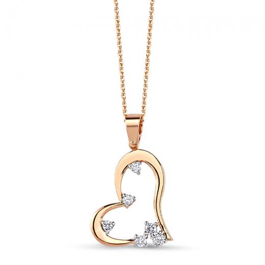 Brillantring zus. ca. 0,18 ct. Diamant-Herz-Halskette 